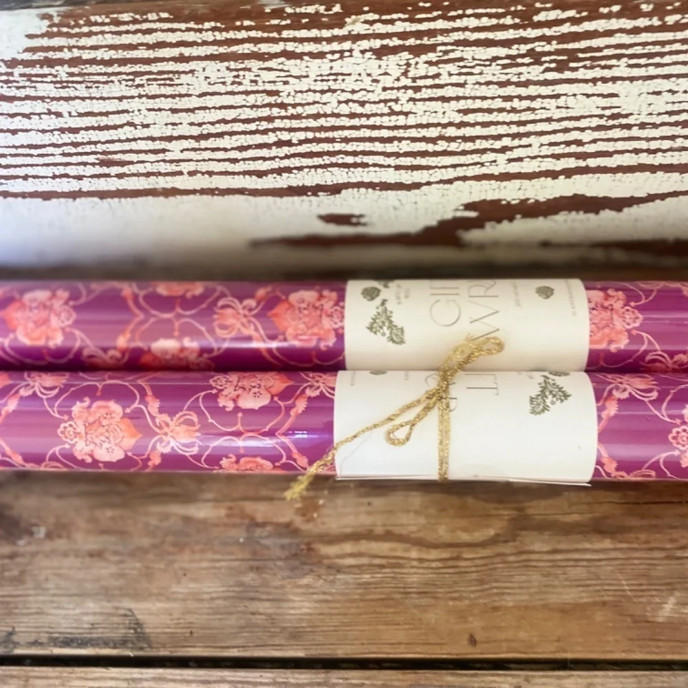NWT  Set of 2 rolls Anthropologie  Venice AND Flora  Gift Wrap Wrapping Paper